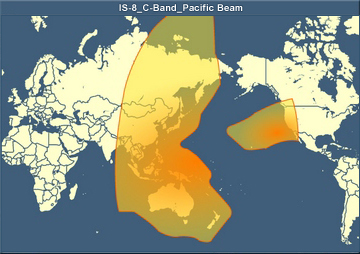 INTELSAT-8 C band at 166° East (泛太平洋區域)