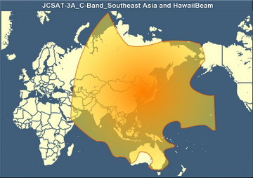 JCSAT-3A C band at 128° East (亞洲)