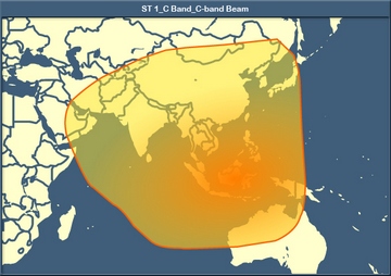 ST-1 C band at 88° East (for EAST SOUTH ASIA)